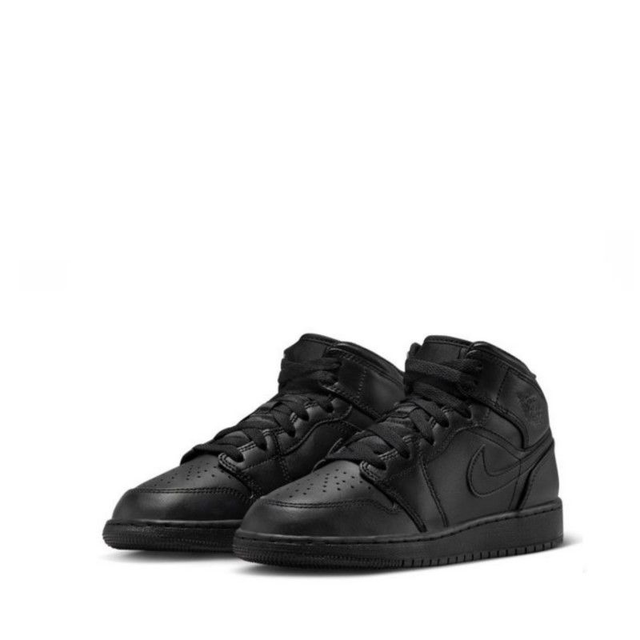Air Jordan 1 Mid en cuir - Noir(enfant)