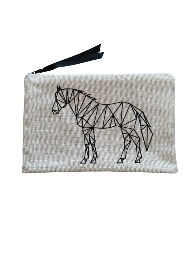 Pochette Origami Cheval Noir