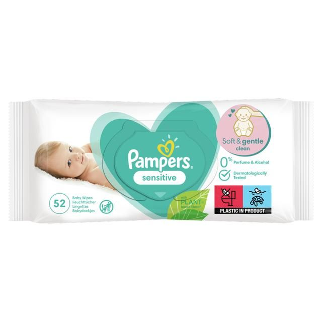 Pampers Sensitive Baby Wet Wipes Pack X52