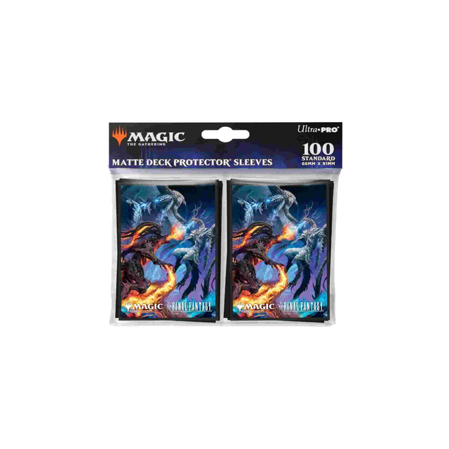 Magic Final Fantasy "Ifrit e Bahamut" 100 Matte Deck Protector Art Sleeves - Ultra Pro 
