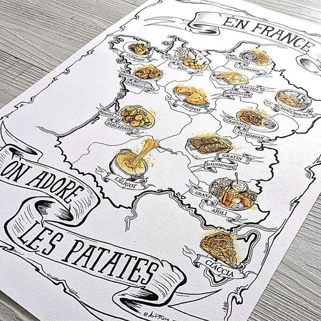 Carte de France de la Pomme de terre