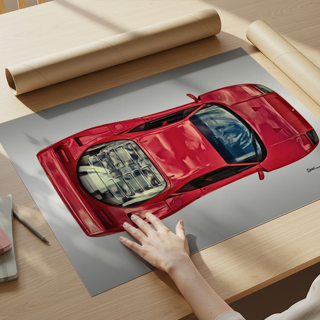 C230114 Ferrari F40 Tipo F25 1990 plan view