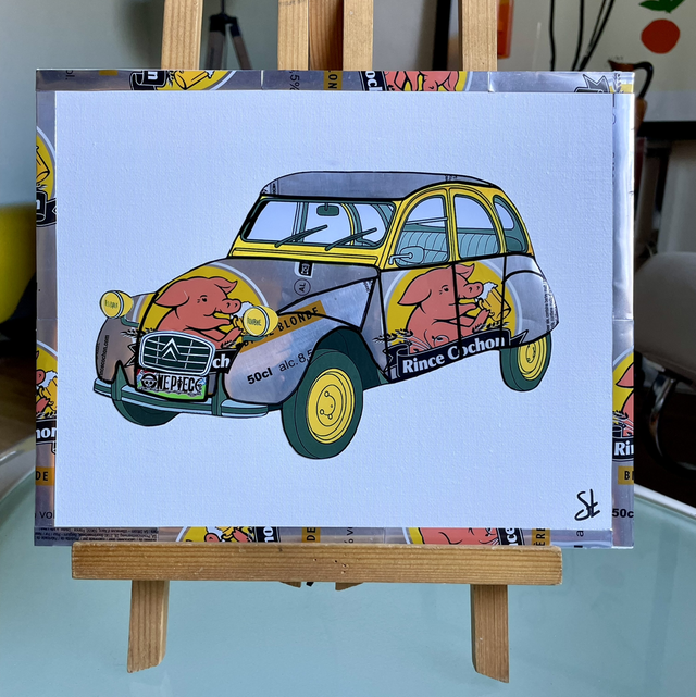 Tableau 2cv rince cochon 