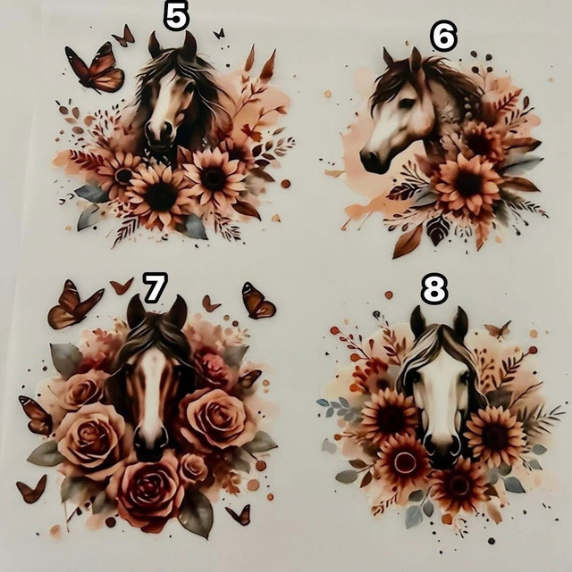 Coffret à personnaliser porte-clés et trousse avec DTF chevaux