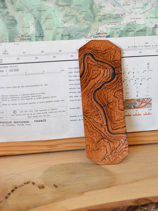 Marque-page "Gorges de l'Ardèche" - 7 / Du Cirque de Gaud à l'Aiguille de Gournier (cordon en option)