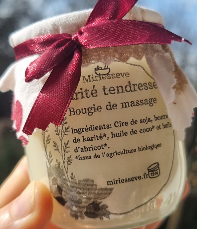 Bougie de massage Karité tendresse 