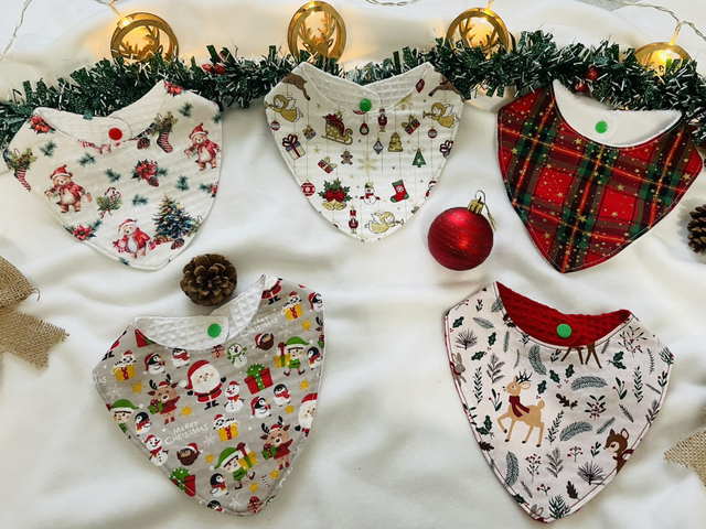 Bavoir bébé thème Noël