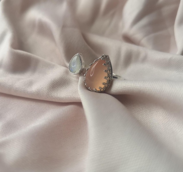 Double Stone Silver Ring