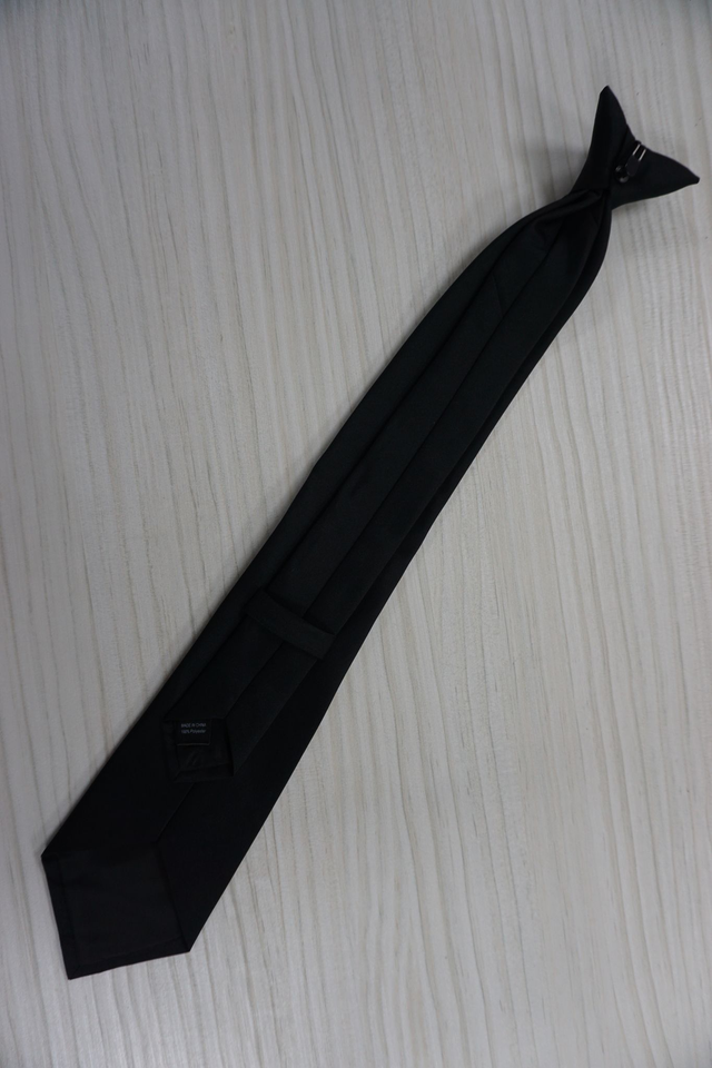 Black Pilot Clip on Tie