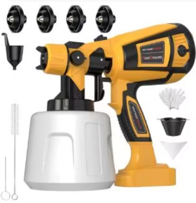 Elektrische Verfspuit 1000 Watt 1400ML met accessoires