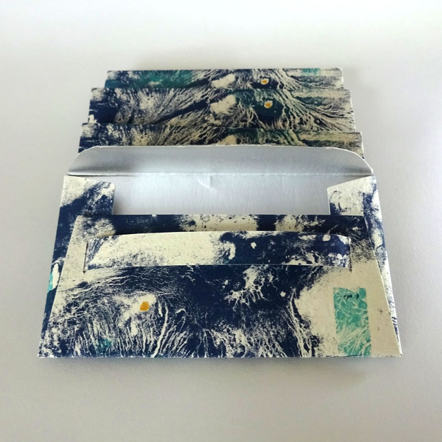 Upcycled pouch - screenprinted