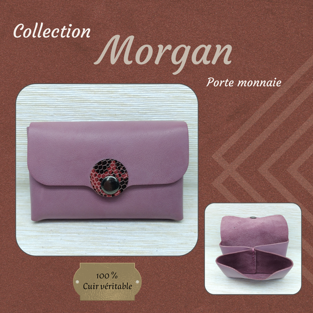 MORGAN Porte monnaie et Carte - Lilas
