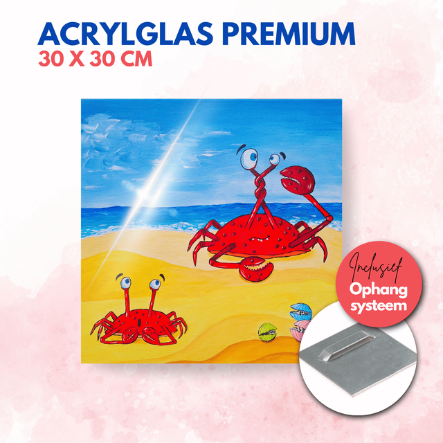 Krab in de knoop | Acrylglas premium