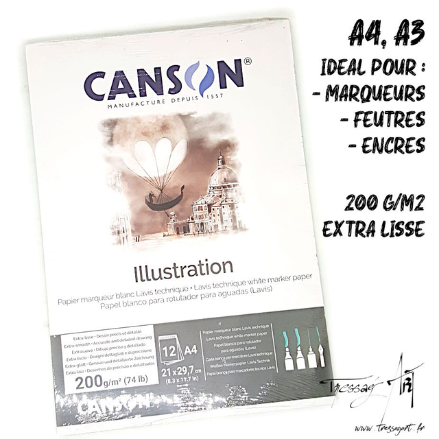 CANSON - PAPIER ILLUSTRATION LISSE - CA044