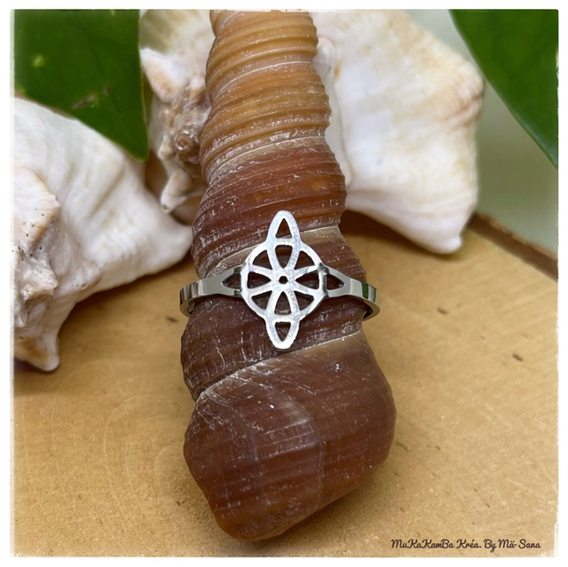 Bague nœud de sorcière – argenté &amp; doré -