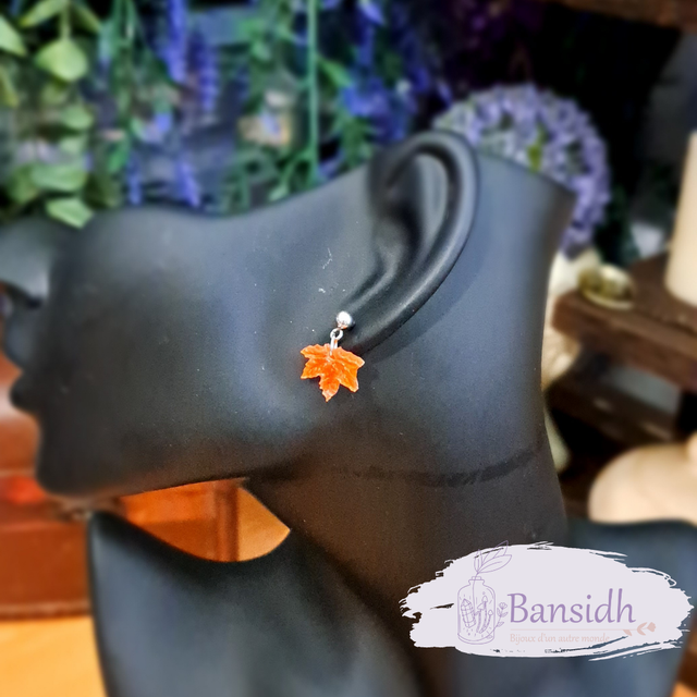 Boucles d'oreilles feuilles d'automne