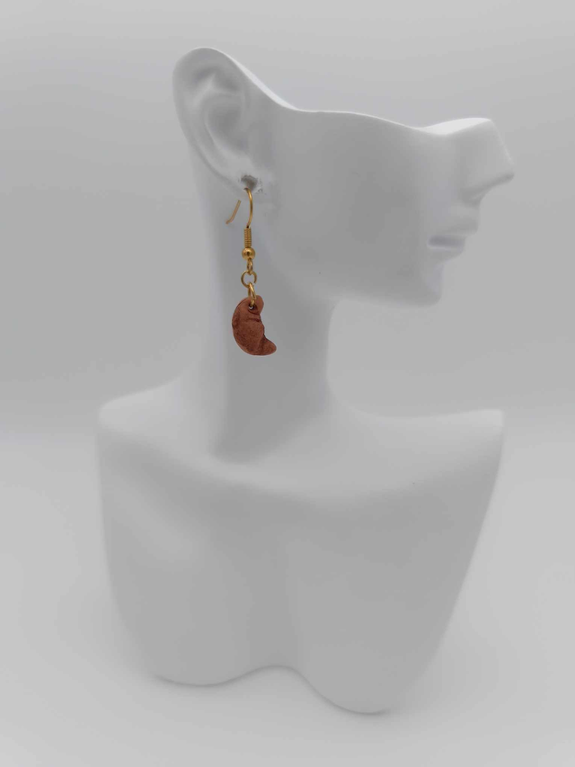 Boucles d&#039;oreilles en porcelaine froide Croissant