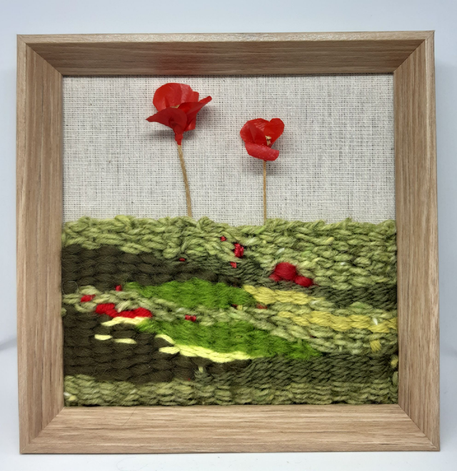 Tissage sur cadre &quot;Coquelicot&quot;