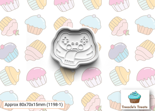 Cosy Gaming Fondant/cookie stamps with cutters (1098)