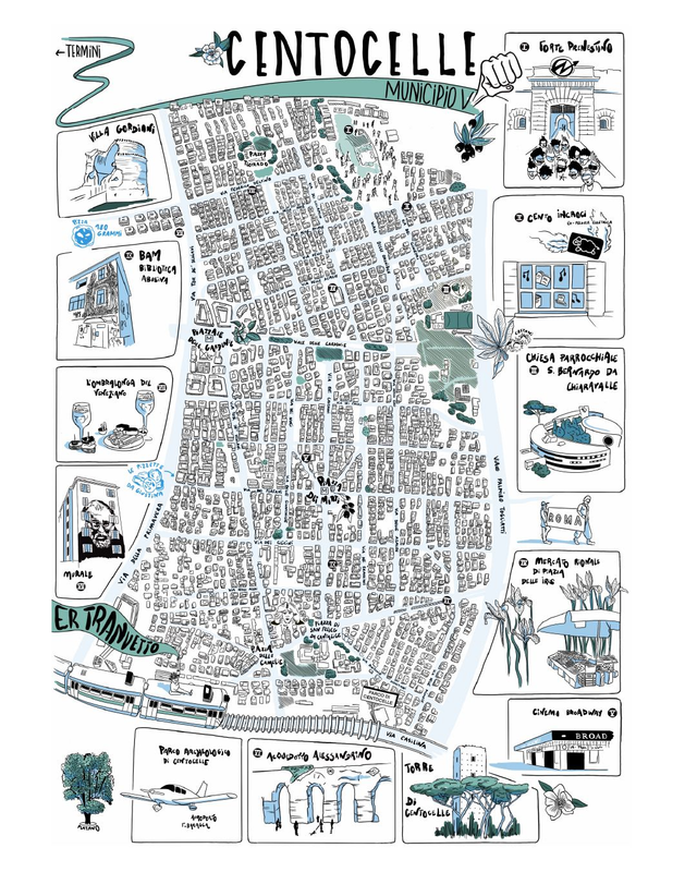 Map of Centocelle (Municipio)
