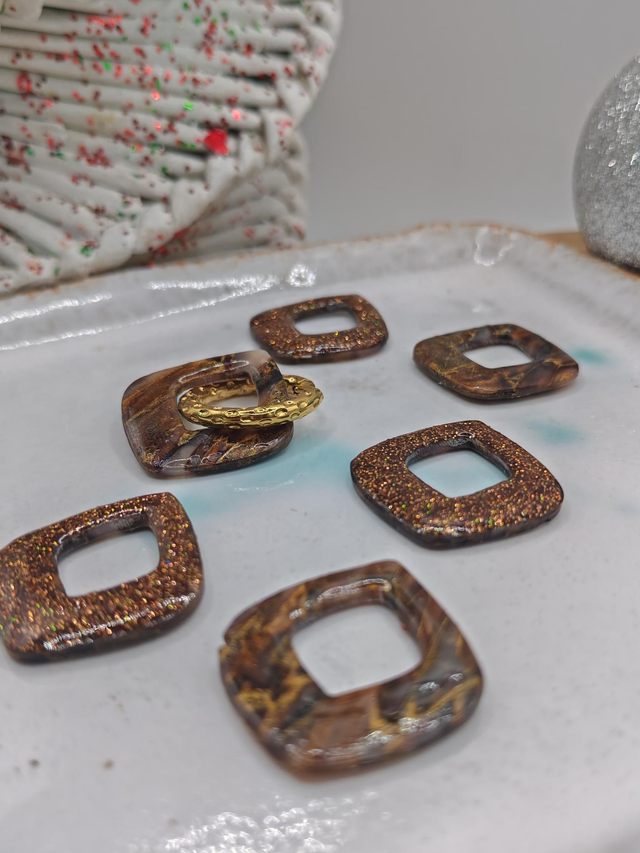 Choupettes Maria réversibles marbrées marron 