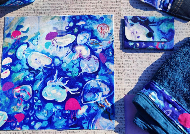 Coupon Velours 24*24 cm Divers imprimés