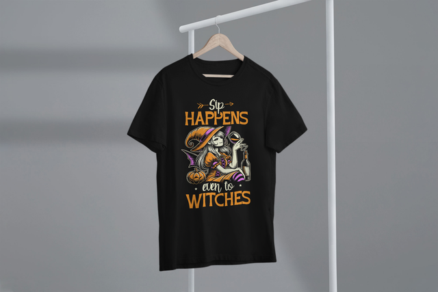 Sip Happens Even To Witches, Wine Humor, Spooky Sips. Schluck passiert sogar Hexen, Weinhumor, gruselige Schlucke