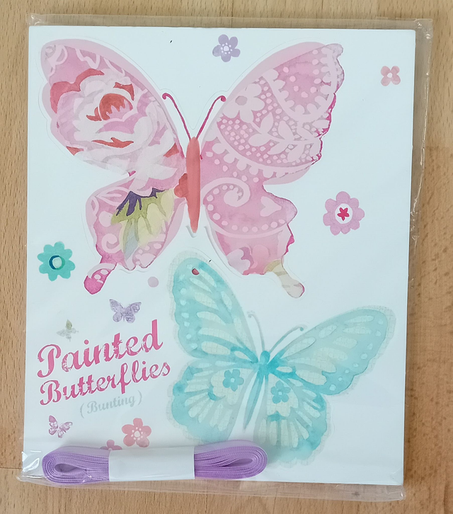 Butterfly Bunting with Ribbon