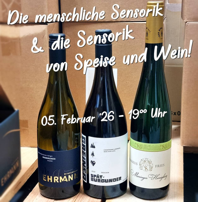 DWI-Sensorik-Seminar Weinpaket 5.2.26 19°° Uhr- Grauburgunder Spätburgunder Riesling
