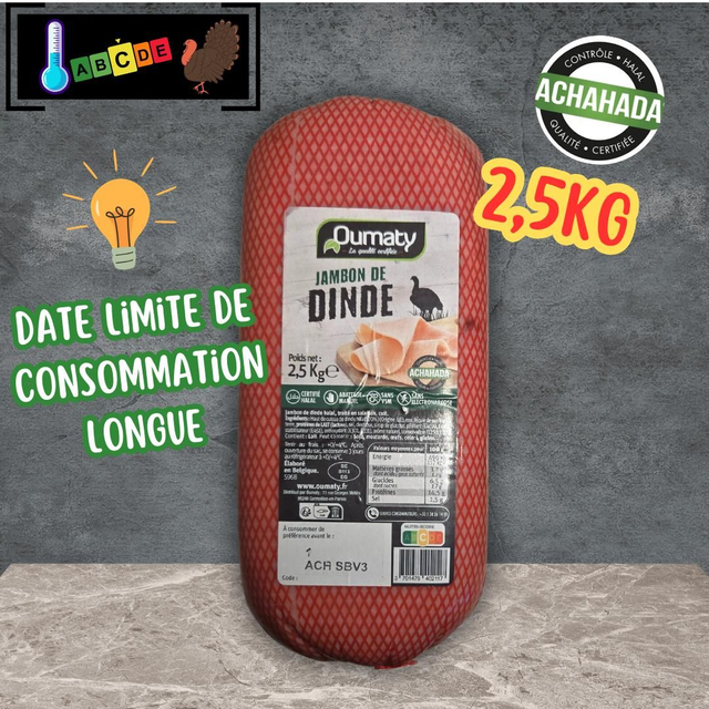 🦃 Jambon de Dinde en bloc de 2,5 kg à 🔪