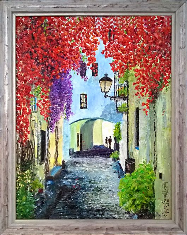 Kuja ja kukat (35x27 cm)