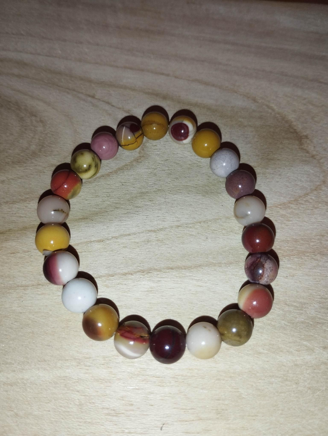 Jaspe mookaite bracelet en perles de 8 mm