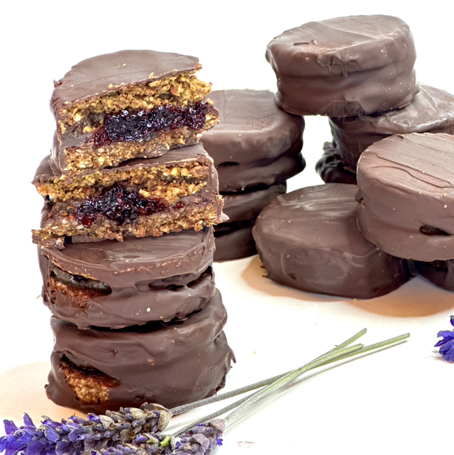 Alfajor sin gluten/ sin azúcar/ vegano