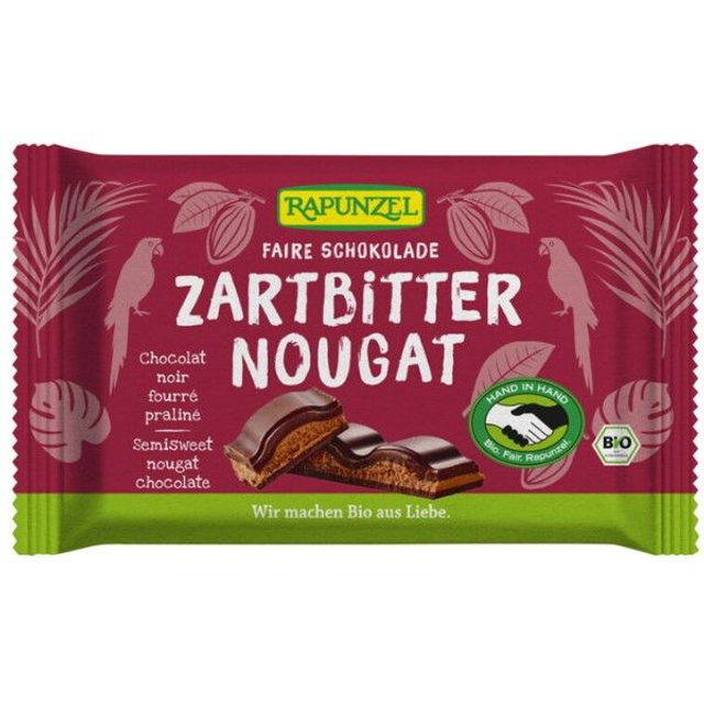Rapunzel Zartbitter Nougatschokolade 100g Tafel