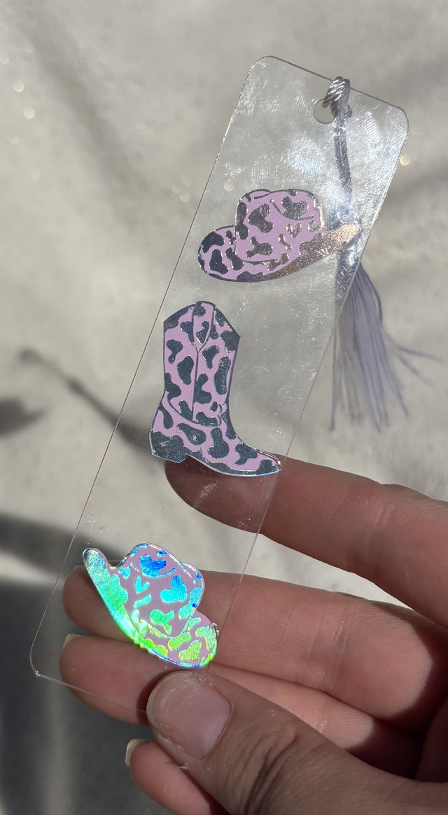 Cowgirl Acrylic Bookmark
