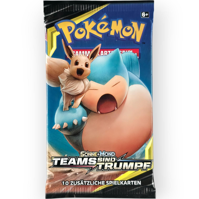 Pokémon Teams Sind Trumpf Booster – Relaxo & Evoli Artwork – Deutsch