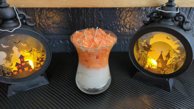 Bougie (tarte à la citrouille et biscuit)