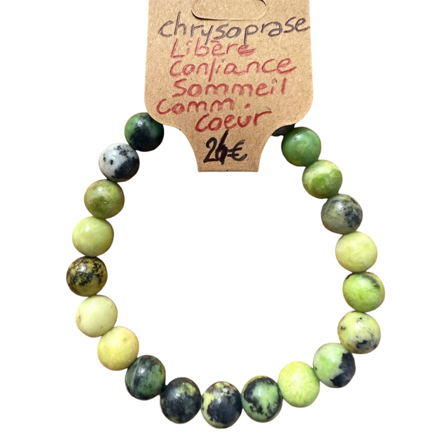 Bracelet Chrysoprase ~  8 mm 
