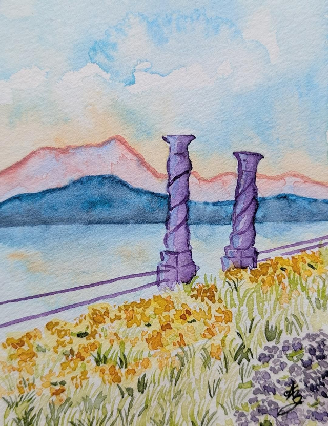 Varenna • Aquarelle originale encadrée