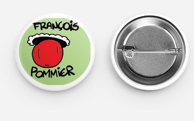 Badge humoristique pour les amateurs de fruits et d'histoire de France !