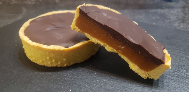 Tartelette caramel au beurre salé / Chocolat