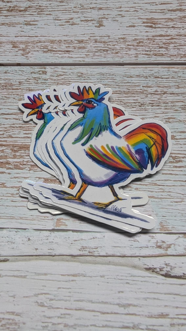 Sticker "Rainbow Rooster"