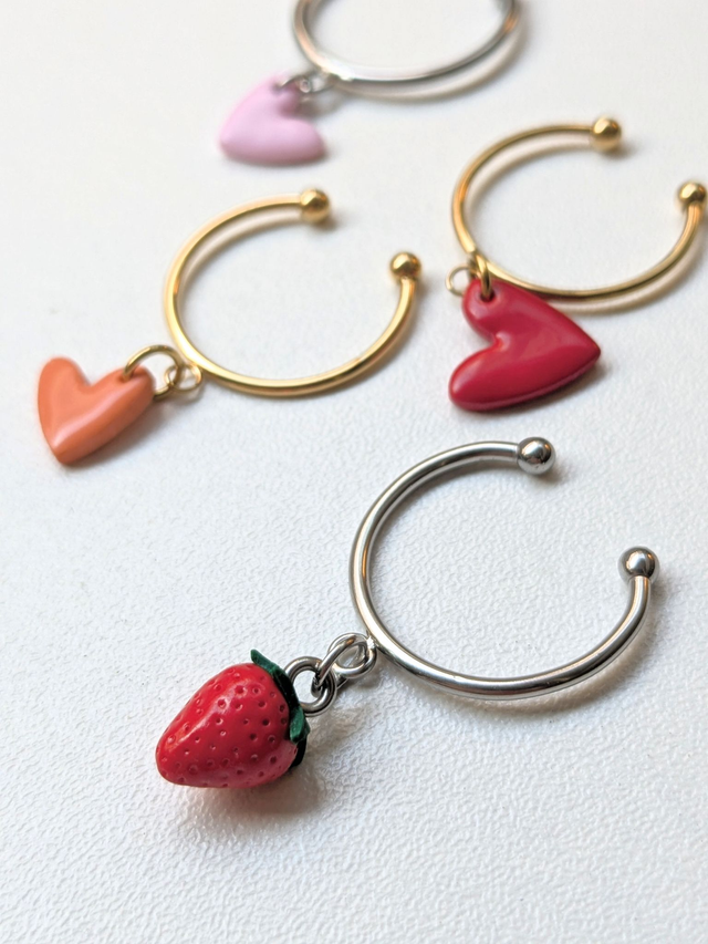 Bague argentée avec son charm personnalisable