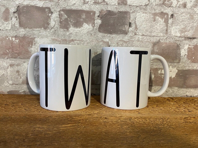 Tw*T Minimalist Swear Word Mug - Rude Funny Gift for Friends