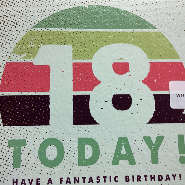 Birthday Age 18th (Stripes) WF