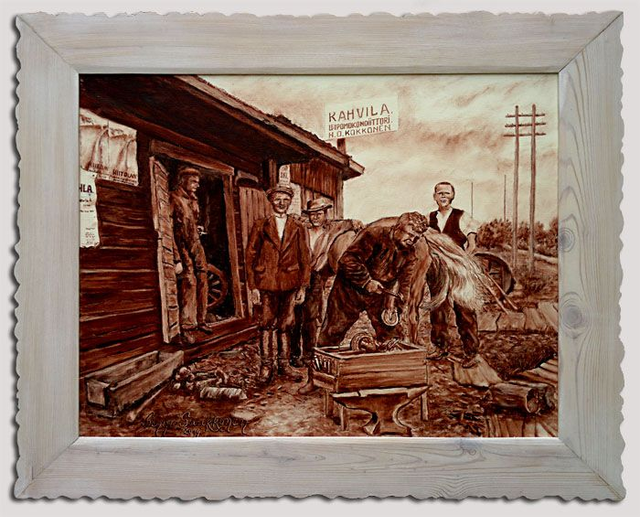 04. Hevosen kengitys (50x60 cm)