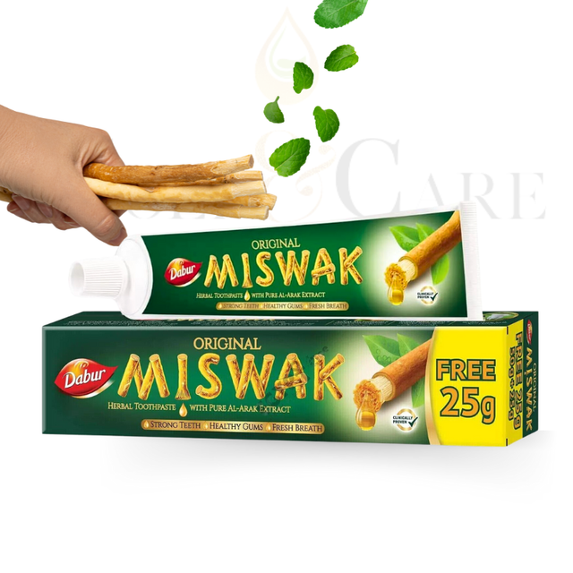 Dentifrice Dabur Miswak Herbal 50gr + 25gr gratuit
