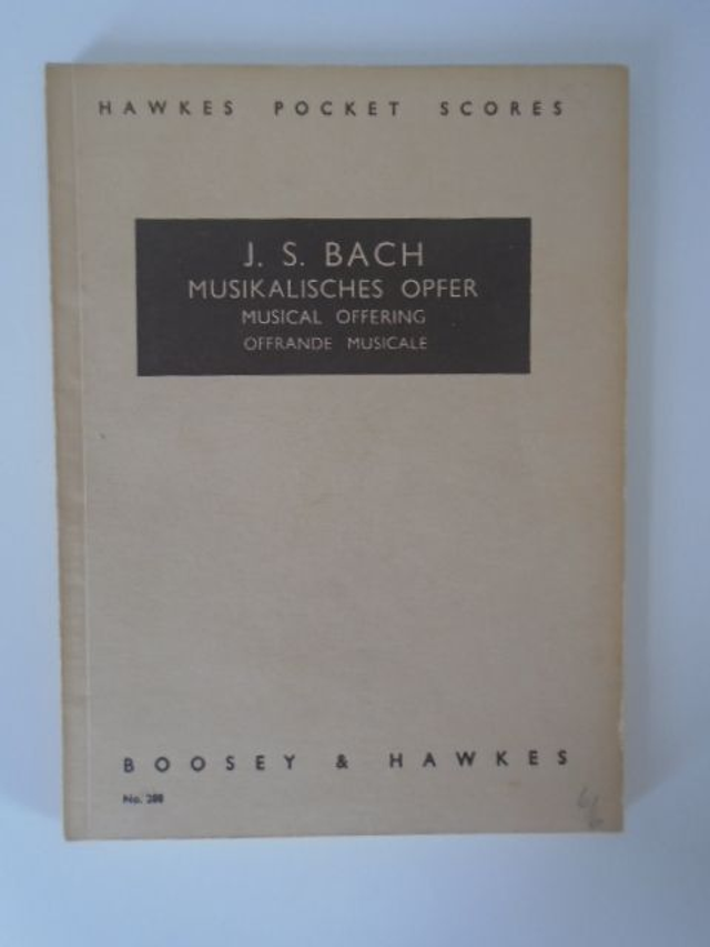 JS Bach Musical Offering Boosey &amp; Hawkes Pocket Guide No 288 