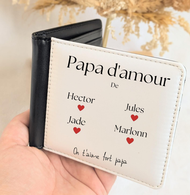 Portefeuille papa d'amour - idée cadeau fête des père 
