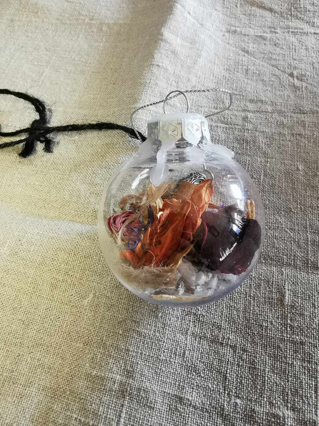 Boule de Yule Cire blanche